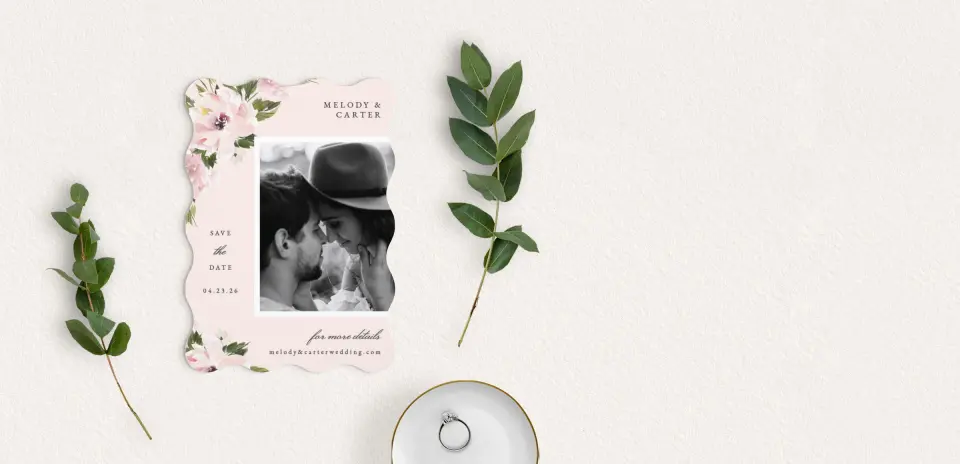 Save the Date Card with Optional Guest Addressing Service