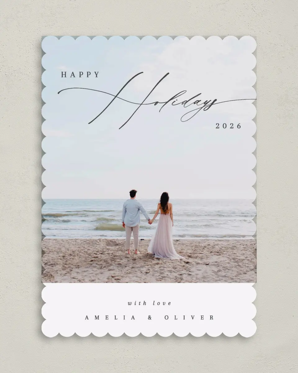 This is a 5" x 7" Christmas Card called Expansive Holidays printed in full color on Premium Smooth paper on Premium Smooth paper on Premium Smooth paper