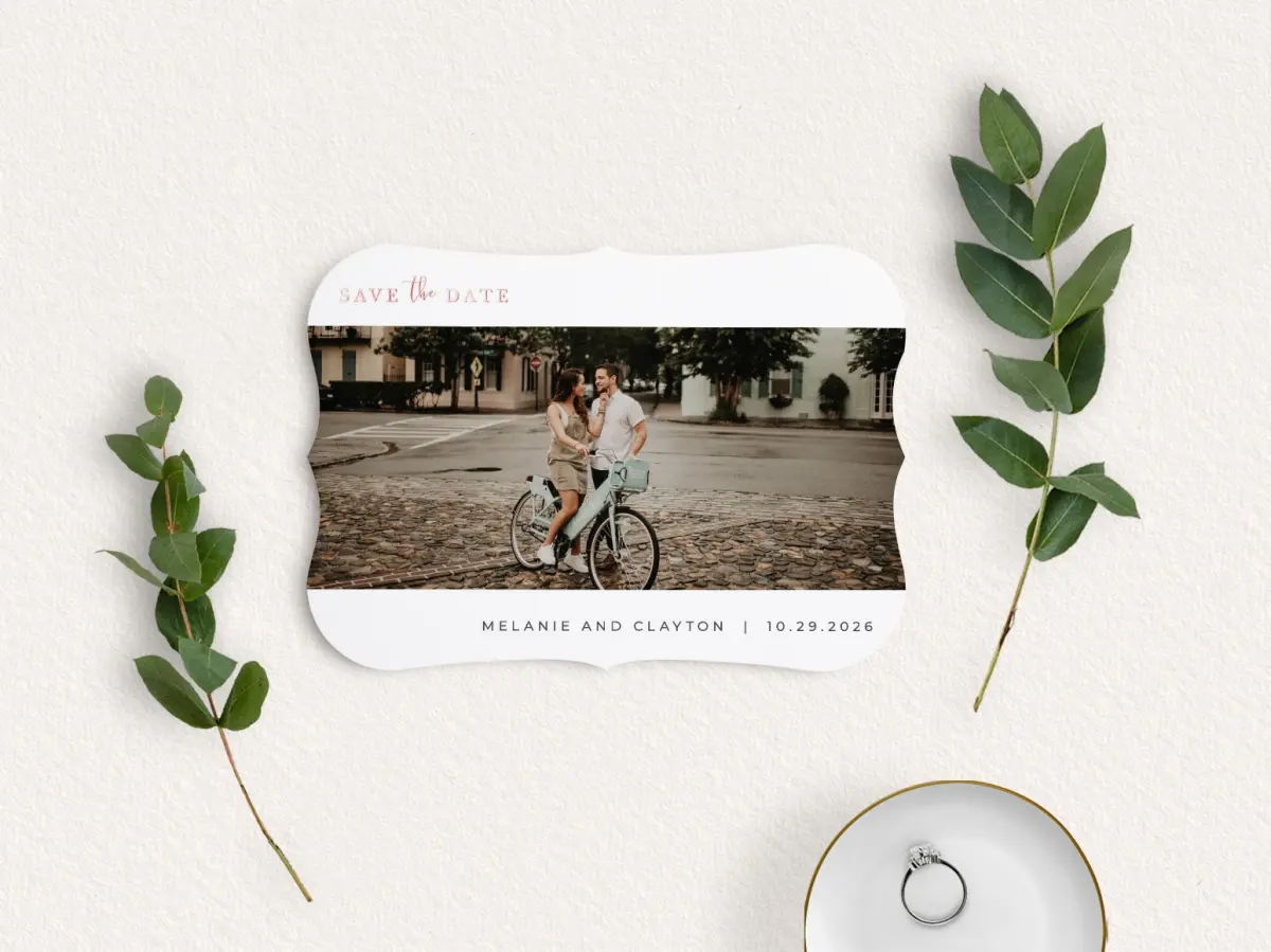 Save the Date Card with Optional Guest Addressing Service