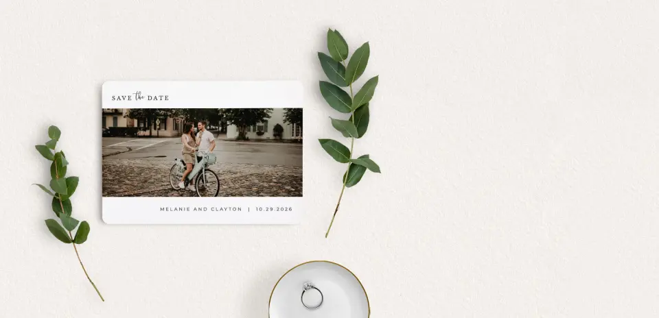 Save the Date Card with Optional Guest Addressing Service