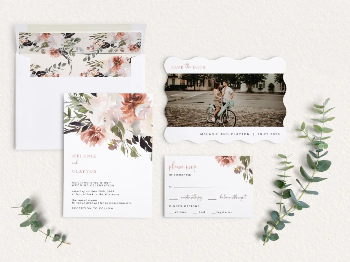 Front of Save the Date Card