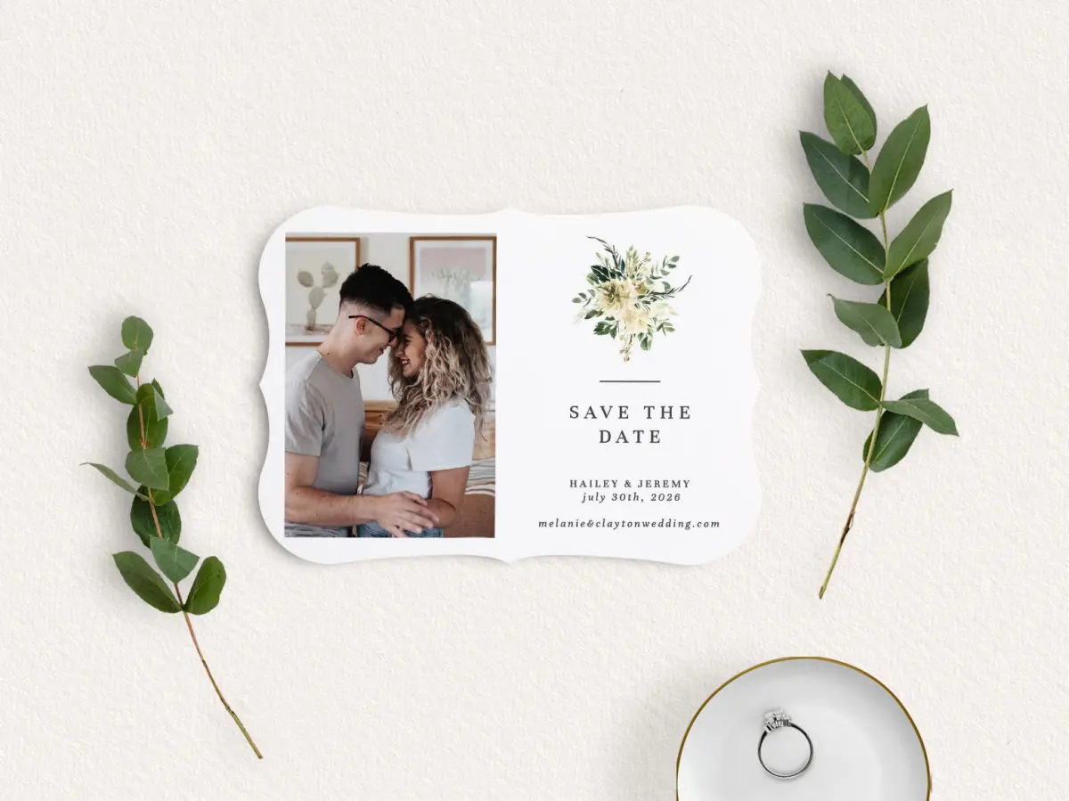 Save the Date Card with Optional Guest Addressing Service
