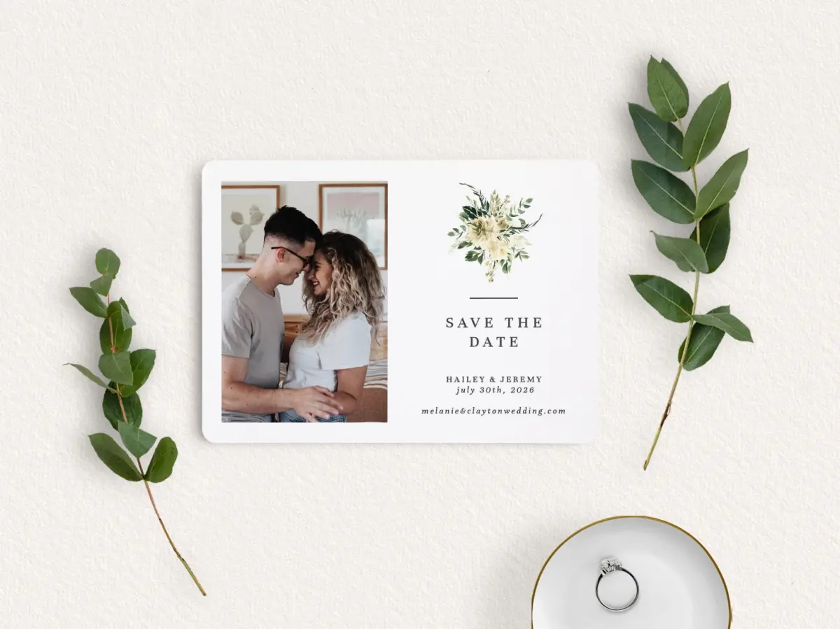 Save the Date Card with Optional Guest Addressing Service
