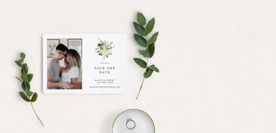 Save the Date Card with Optional Guest Addressing Service