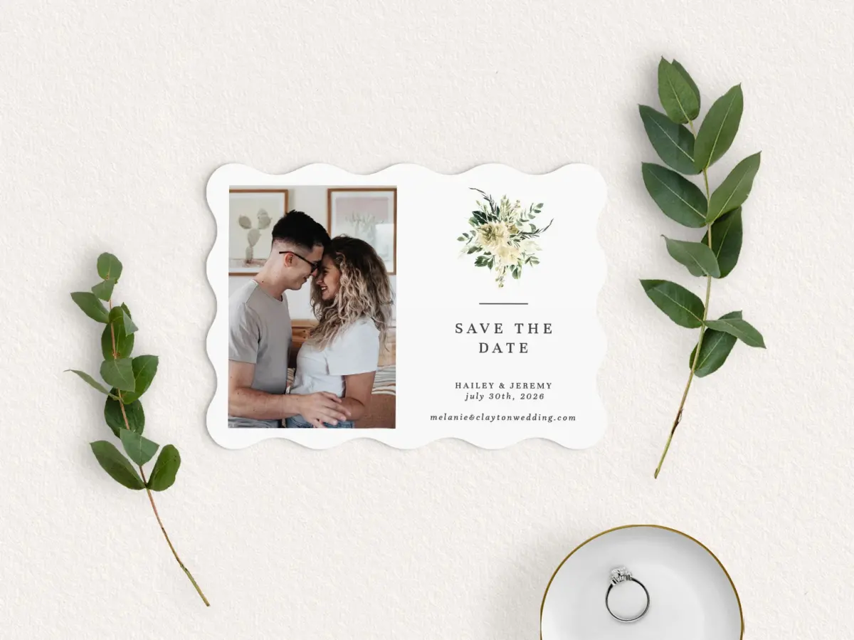 Save the Date Card with Optional Guest Addressing Service