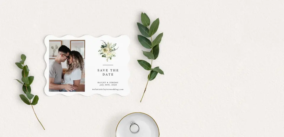 Save the Date Card with Optional Guest Addressing Service