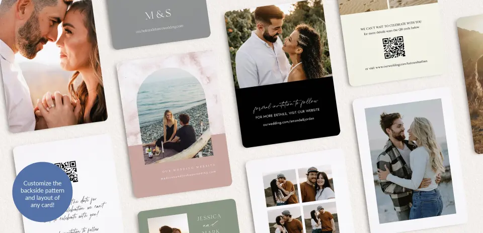 Back of Save the Date Card