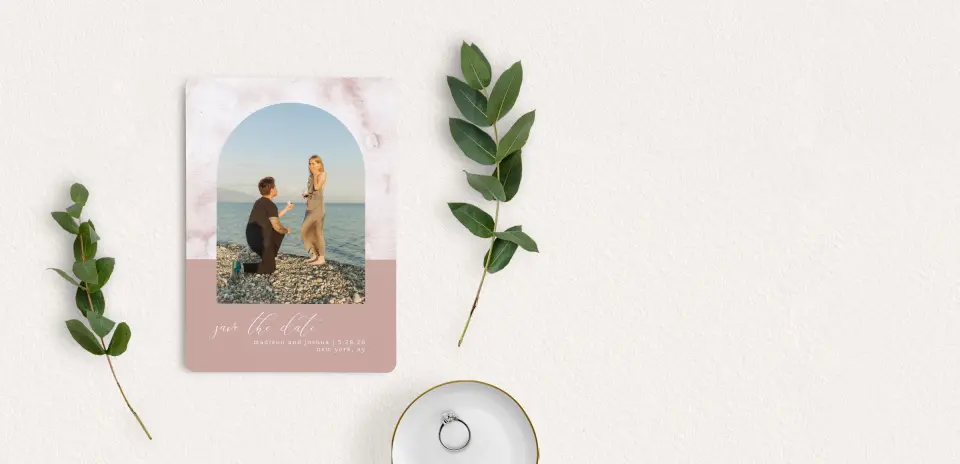 Save the Date Card with Optional Guest Addressing Service