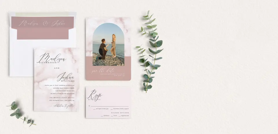 Front of Save the Date Card