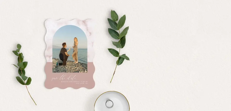 Save the Date Card with Optional Guest Addressing Service