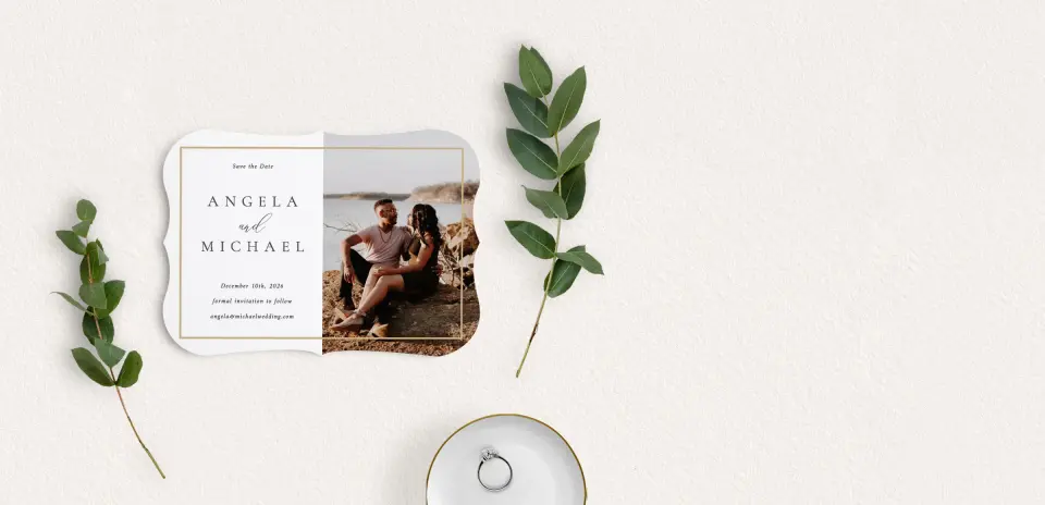 Save the Date Card with Optional Guest Addressing Service