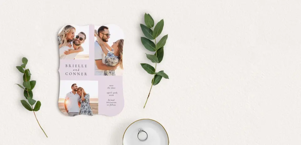 Save the Date Card with Optional Guest Addressing Service