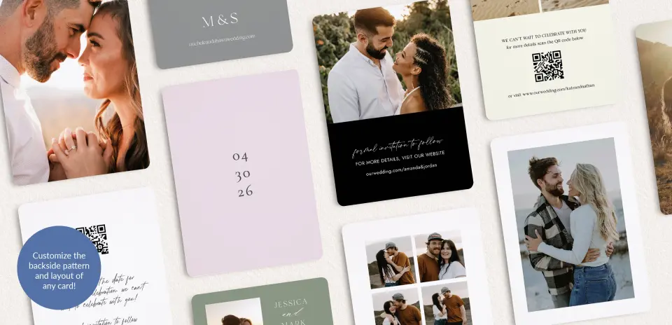 Back of Save the Date Card