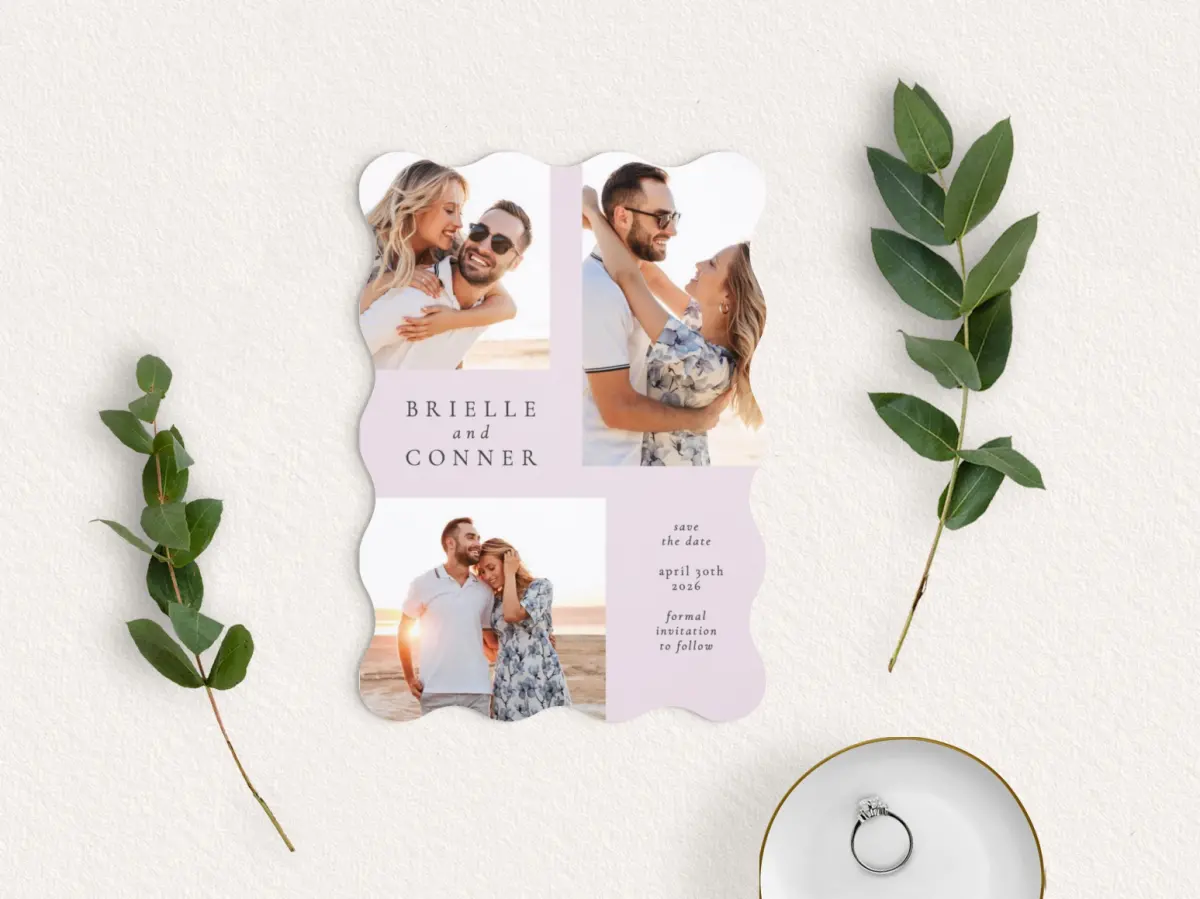 Save the Date Card with Optional Guest Addressing Service