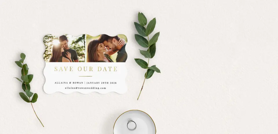Save the Date Card with Optional Guest Addressing Service