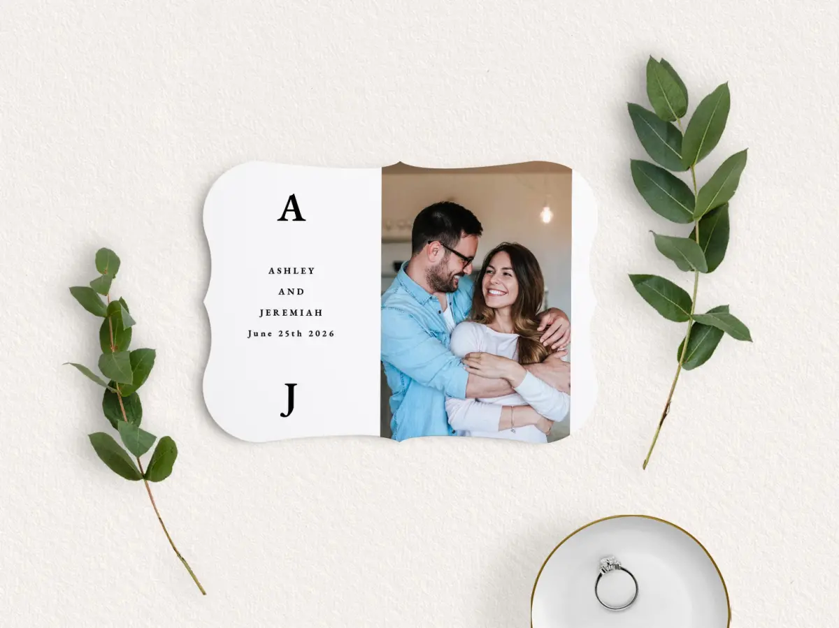 Save the Date Card with Optional Guest Addressing Service