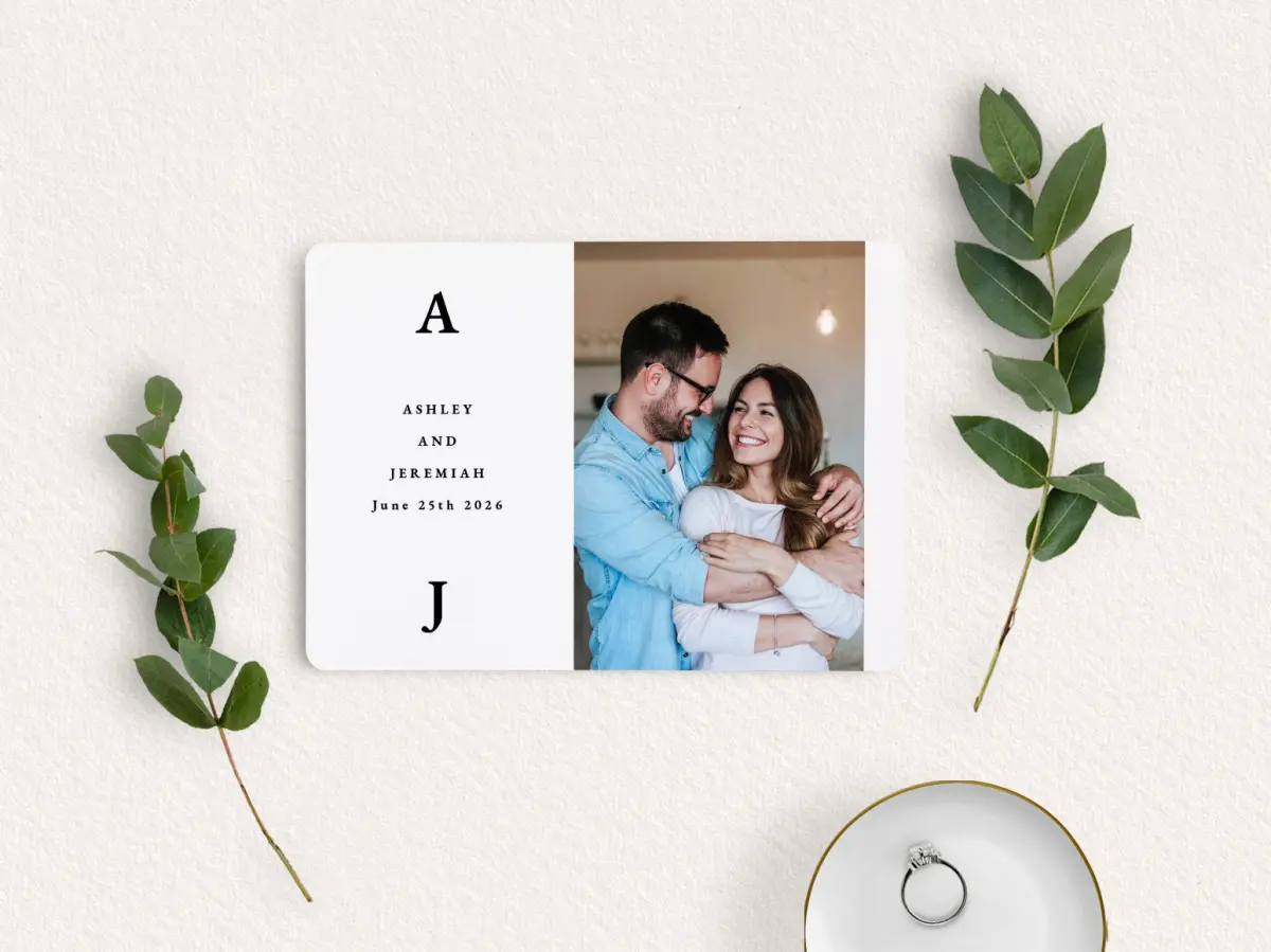 Save the Date Card with Optional Guest Addressing Service
