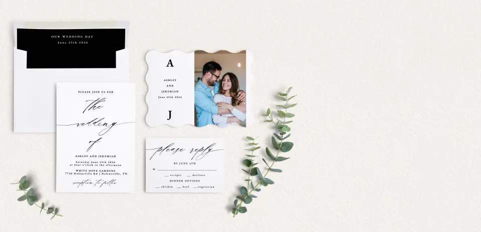 Front of Save the Date Card