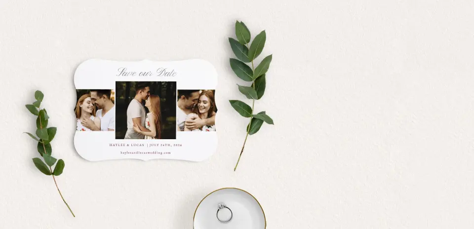 Save the Date Card with Optional Guest Addressing Service