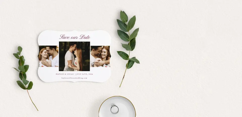 Save the Date Card with Optional Guest Addressing Service