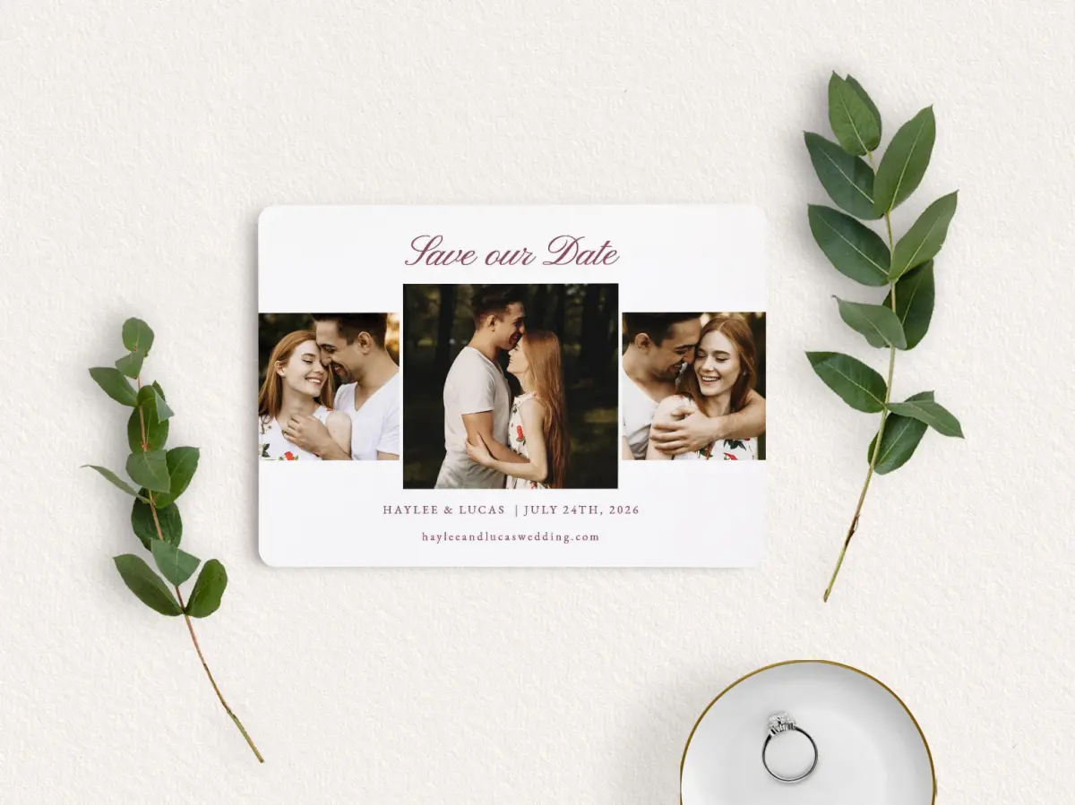 Save the Date Card with Optional Guest Addressing Service