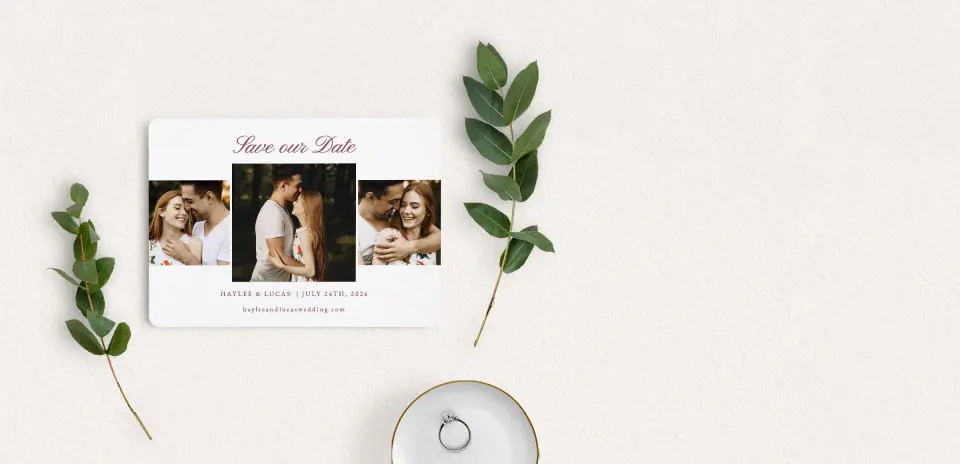 Save the Date Card with Optional Guest Addressing Service