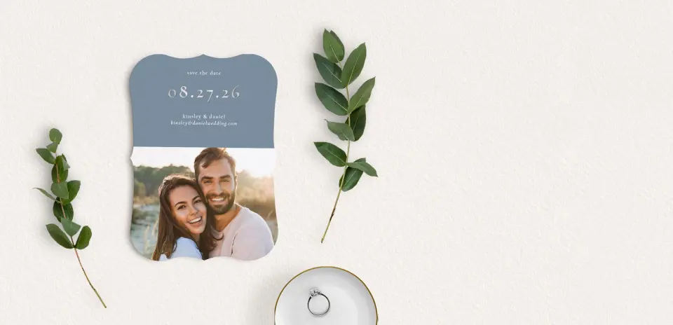 Save the Date Card with Optional Guest Addressing Service