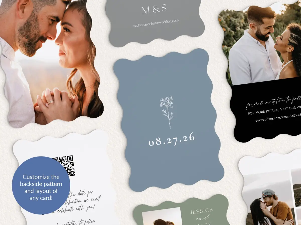 Back of Save the Date Card