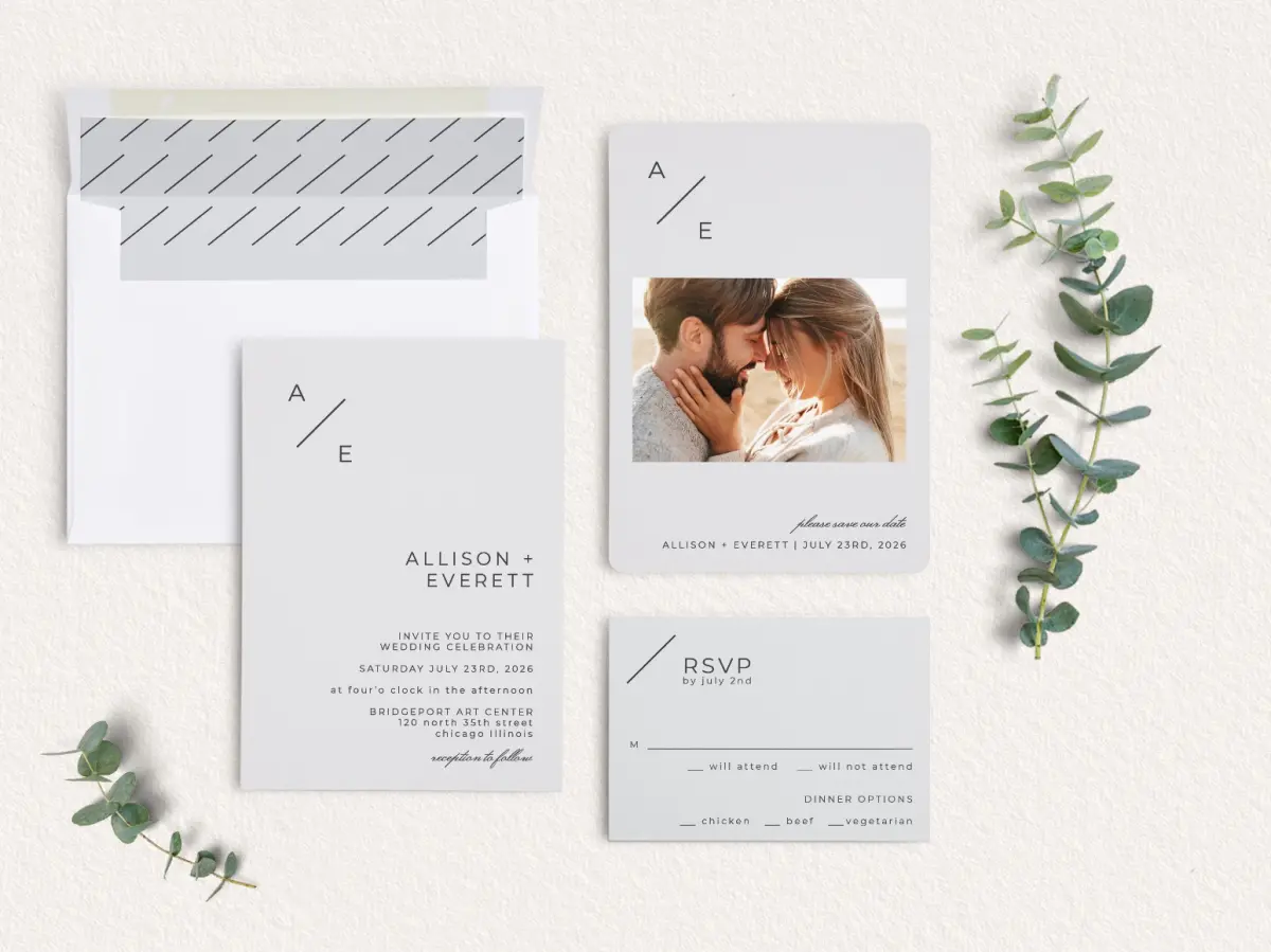Front of Save the Date Card