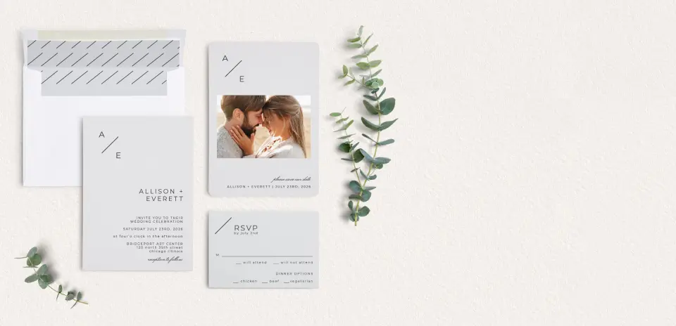 Front of Save the Date Card