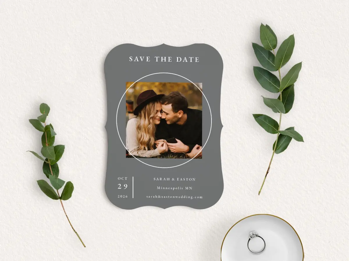 Save the Date Card with Optional Guest Addressing Service