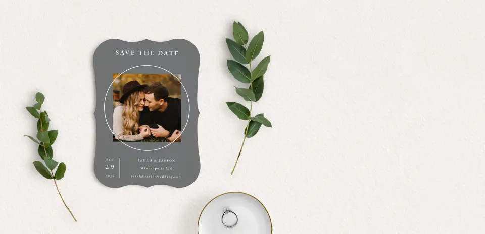 Save the Date Card with Optional Guest Addressing Service