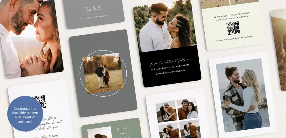 Back of Save the Date Card