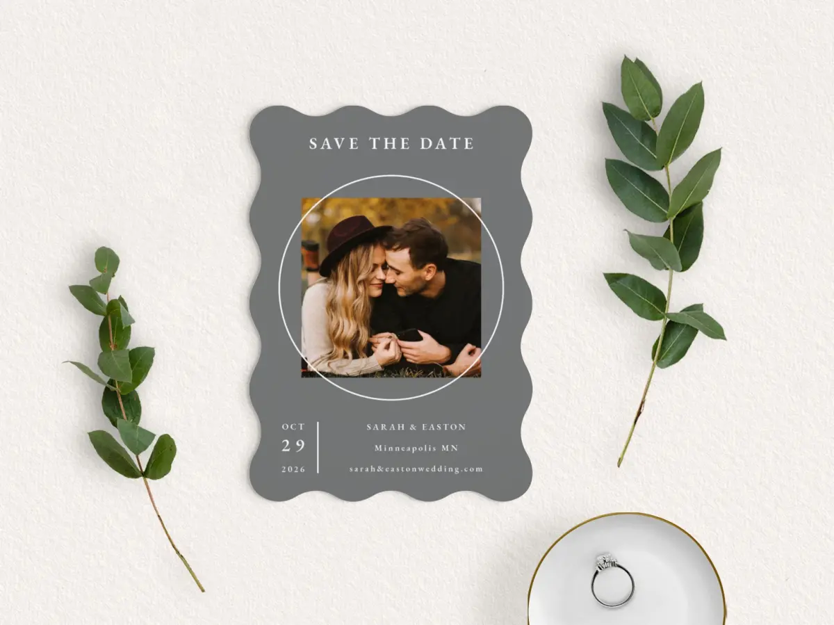 Save the Date Card with Optional Guest Addressing Service