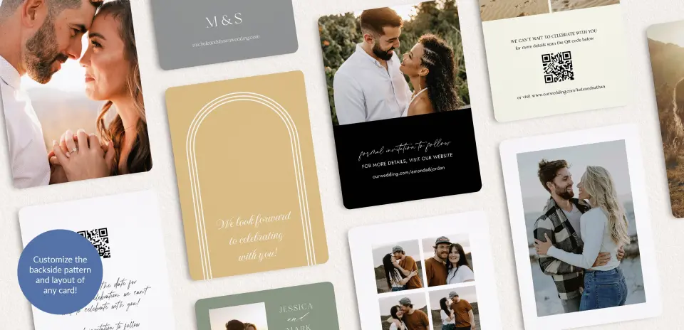Back of Save the Date Card