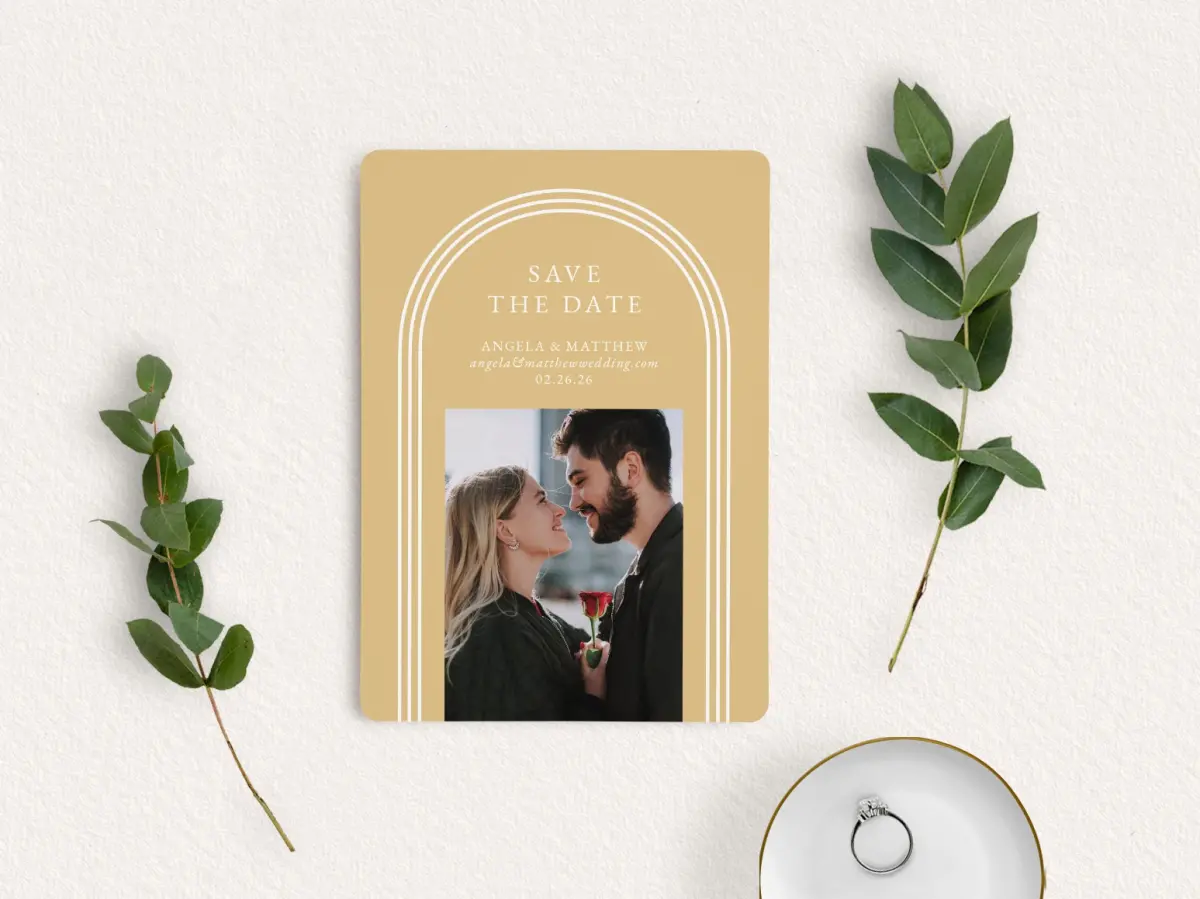 Save the Date Card with Optional Guest Addressing Service