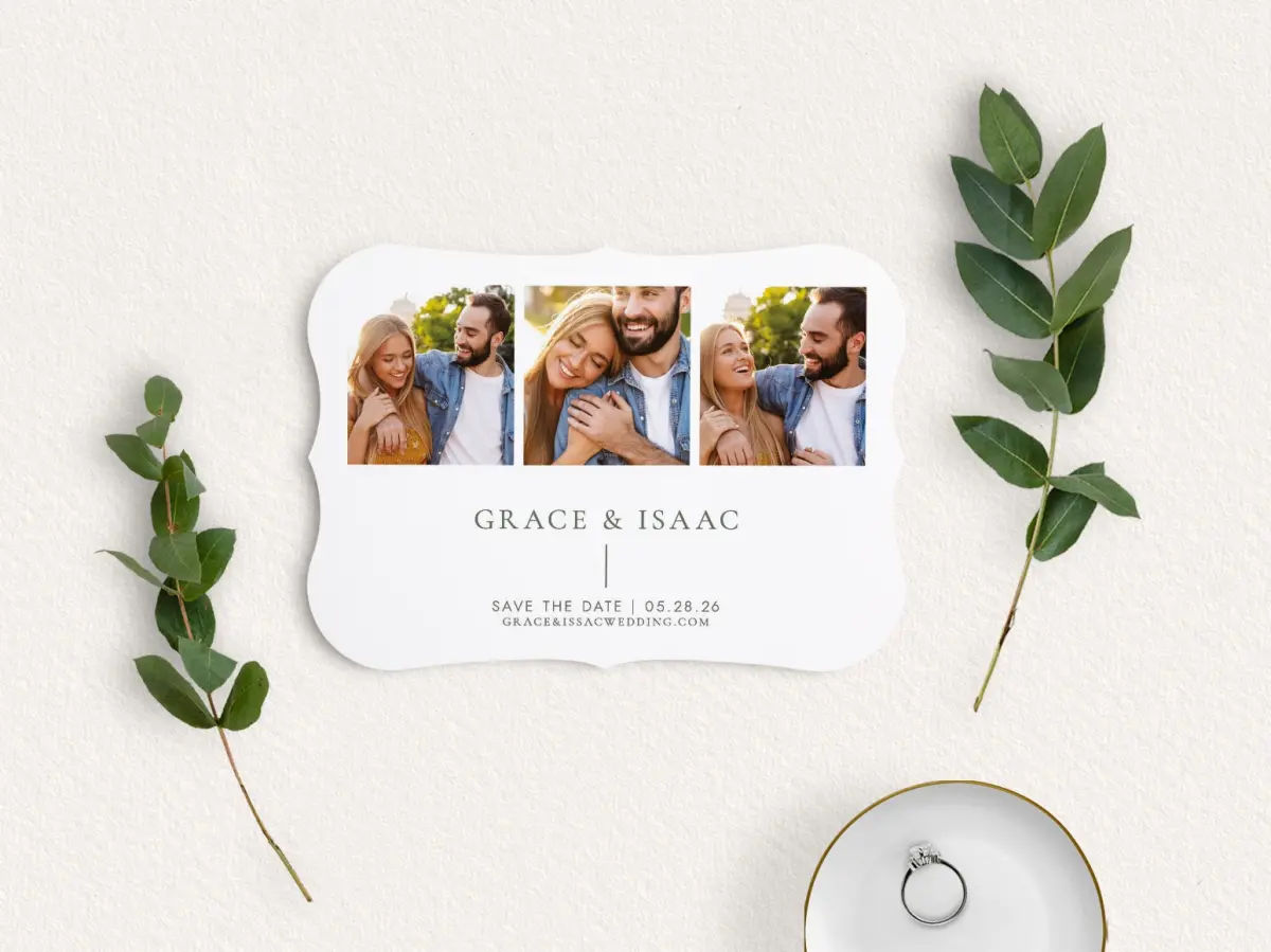 Save the Date Card with Optional Guest Addressing Service