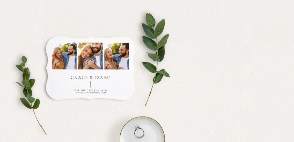Save the Date Card with Optional Guest Addressing Service