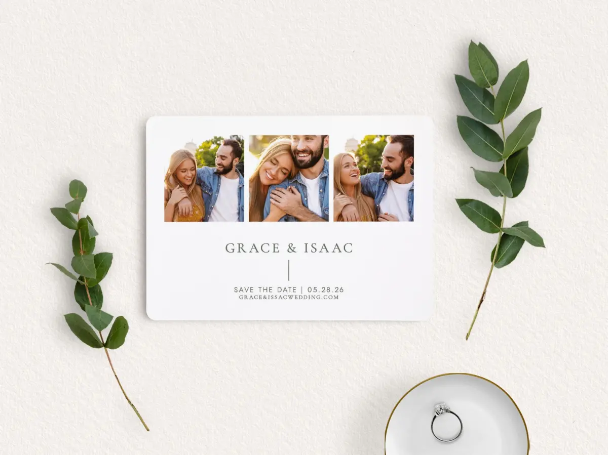 Save the Date Card with Optional Guest Addressing Service