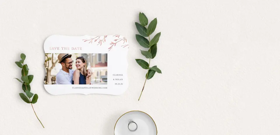 Save the Date Card with Optional Guest Addressing Service