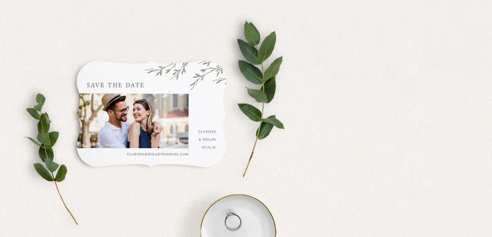 Save the Date Card with Optional Guest Addressing Service