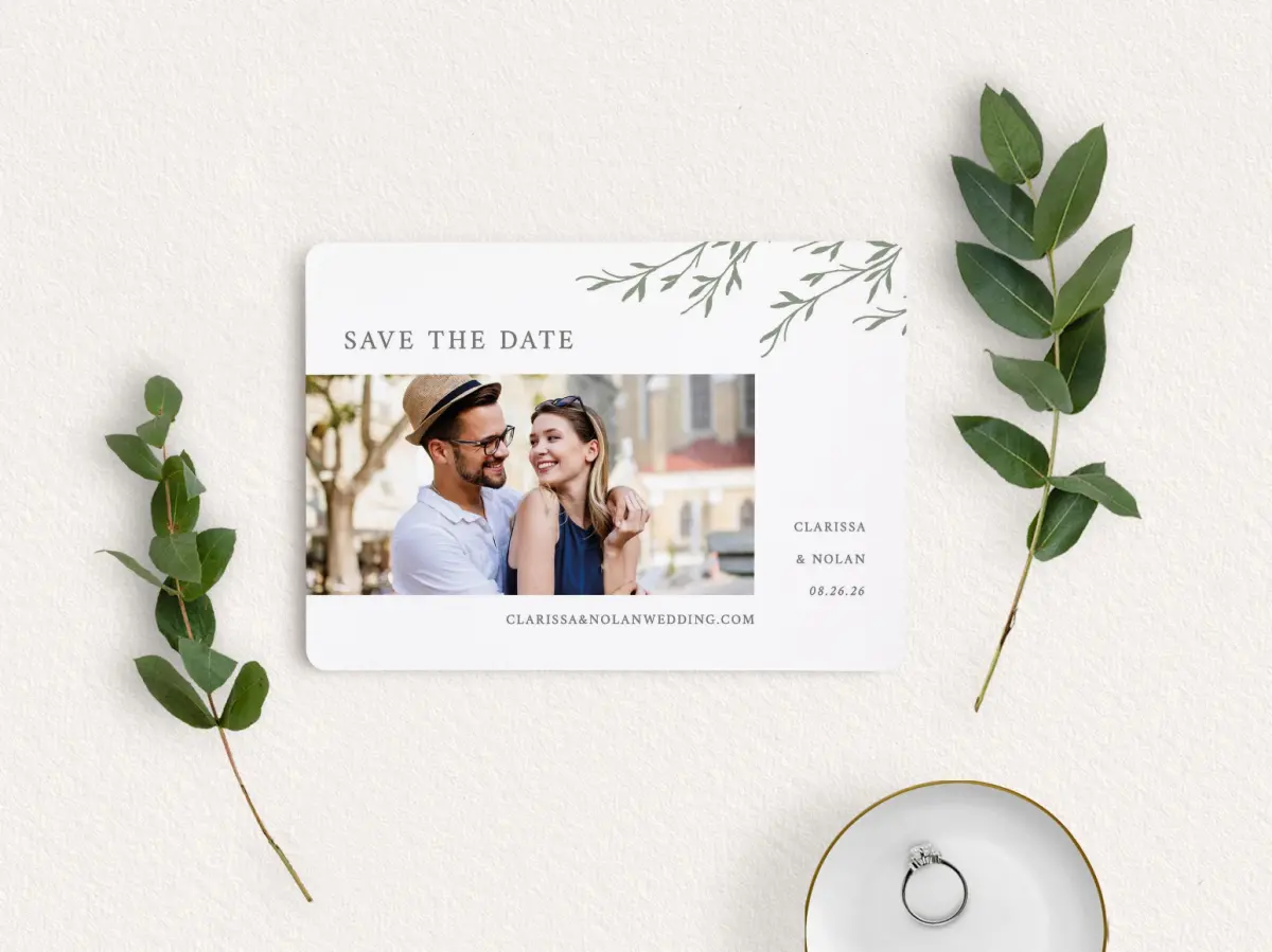 Save the Date Card with Optional Guest Addressing Service