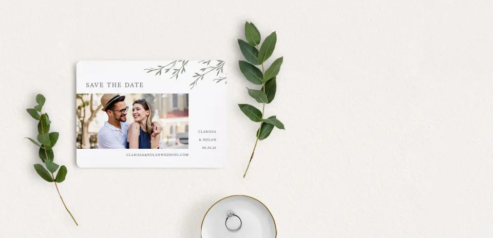 Save the Date Card with Optional Guest Addressing Service