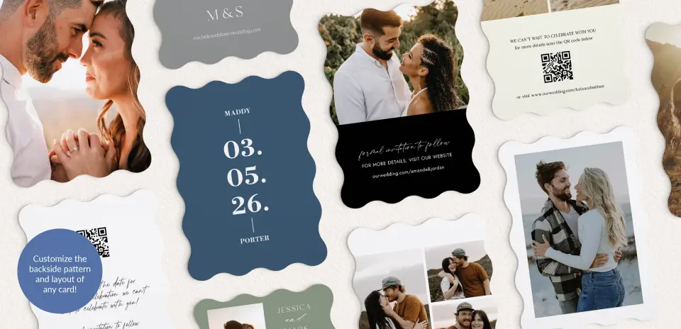 Back of Save the Date Card