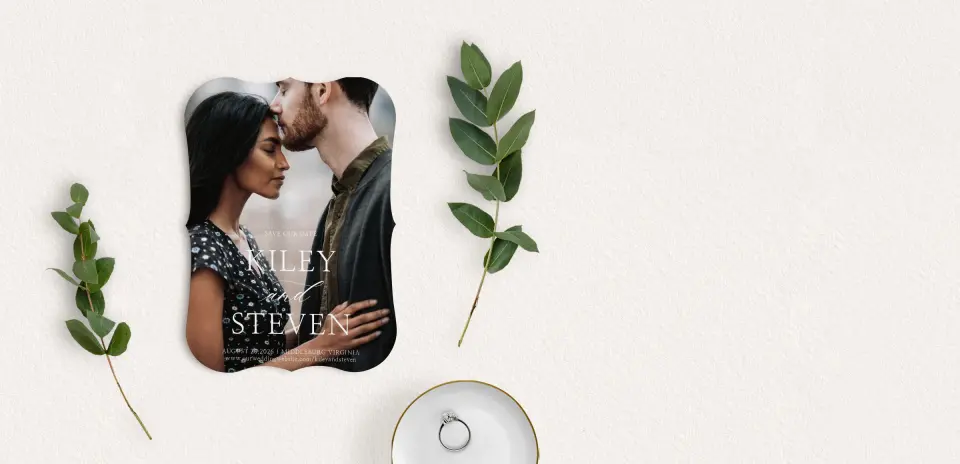Save the Date Card with Optional Guest Addressing Service