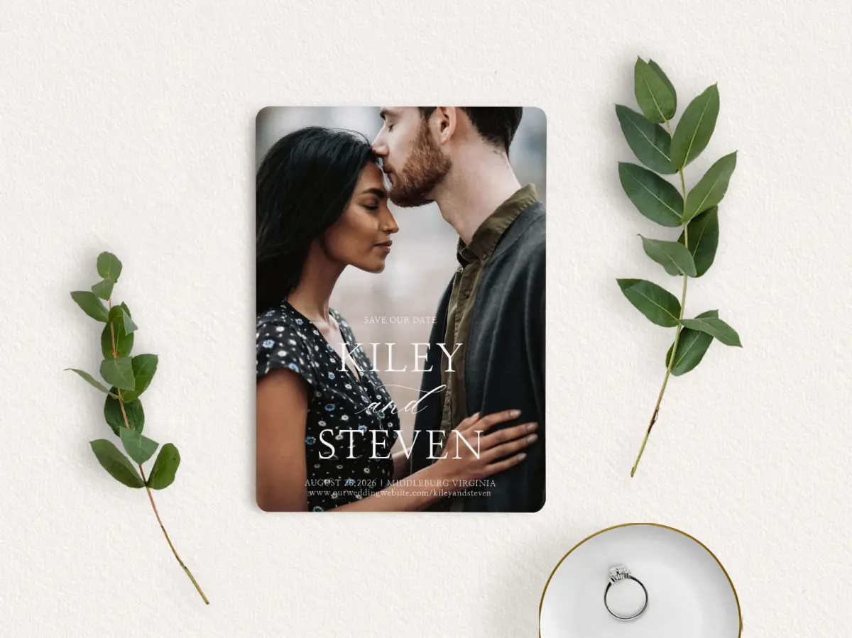 Save the Date Card with Optional Guest Addressing Service