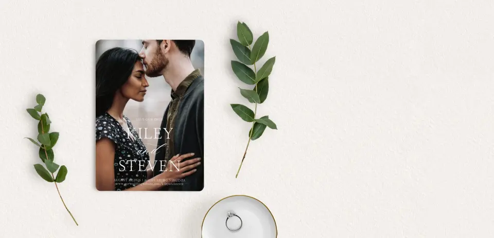 Save the Date Card with Optional Guest Addressing Service