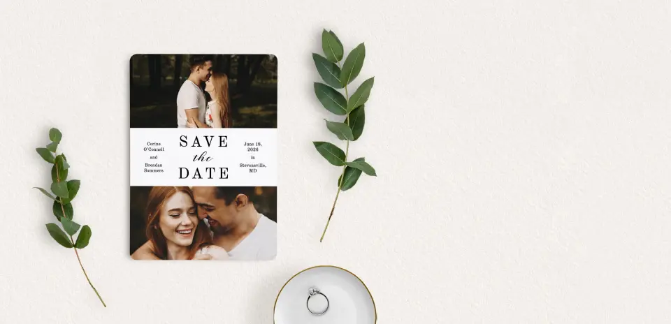 Save the Date Card with Optional Guest Addressing Service