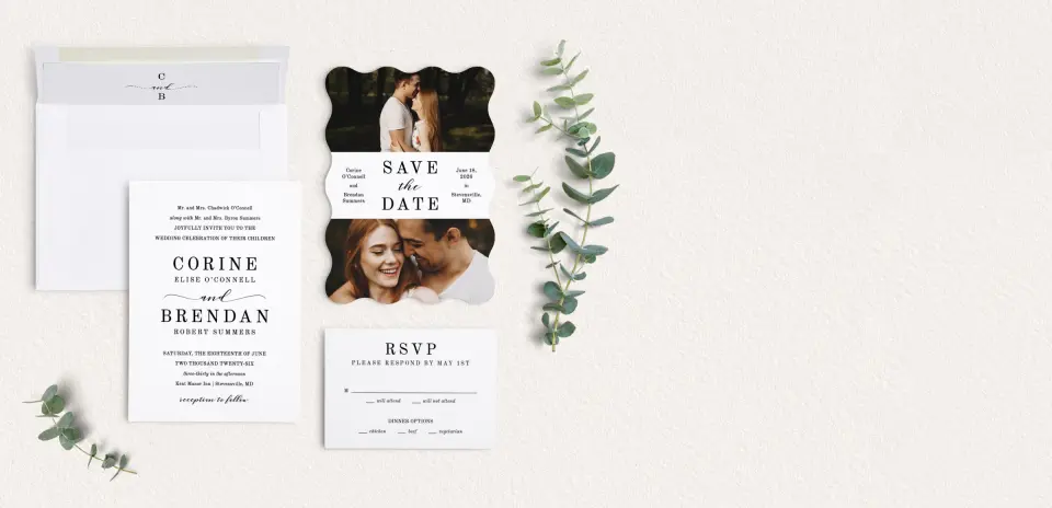 Front of Save the Date Card