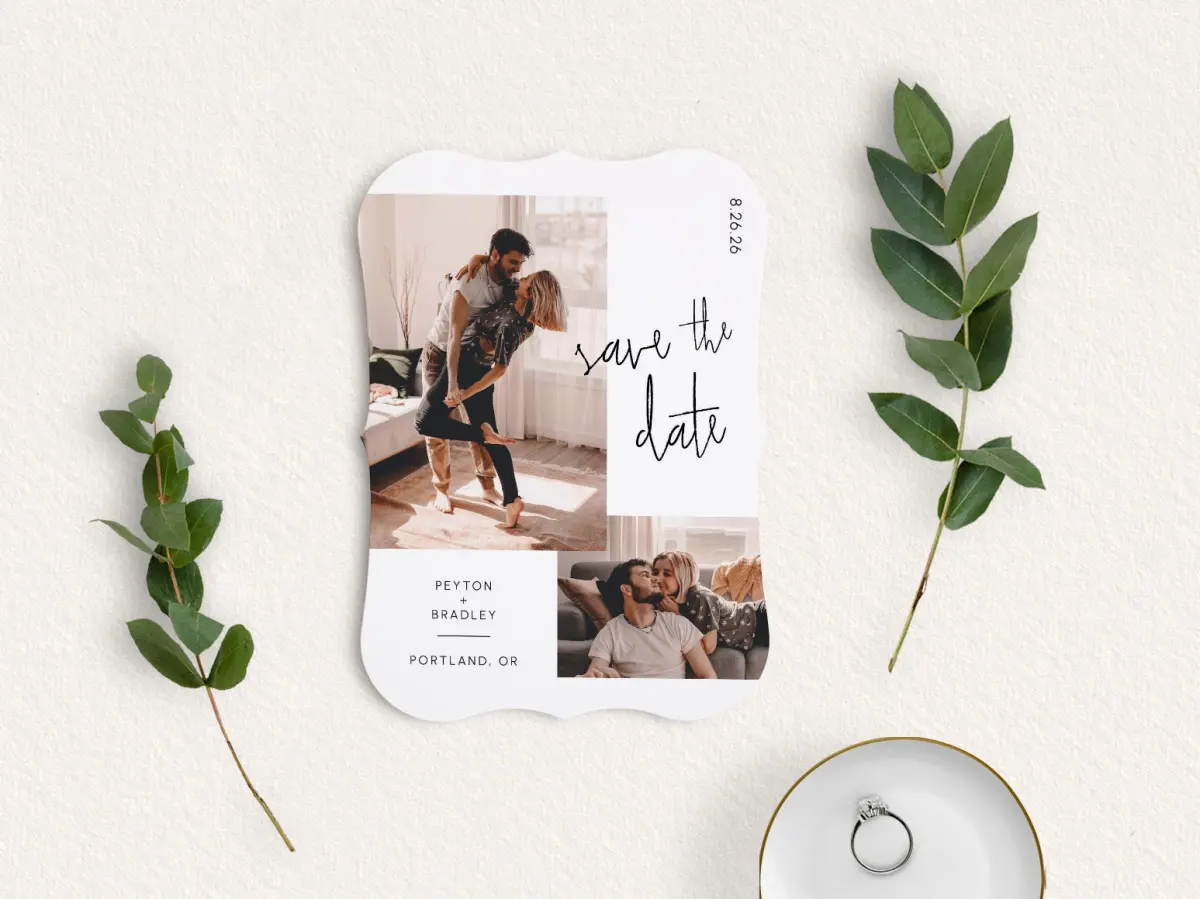 Save the Date Card with Optional Guest Addressing Service